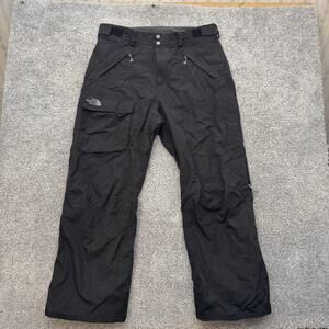 North Face Pants Mens 36 Black Ski Snow Outdoor Waterproof Large Nylon Pockets